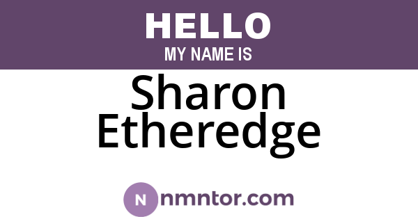 Sharon Etheredge