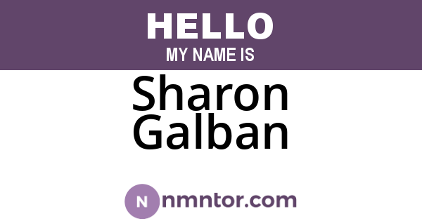 Sharon Galban