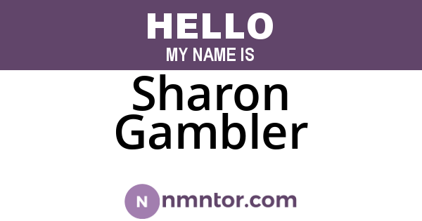 Sharon Gambler