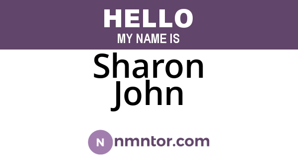 Sharon John