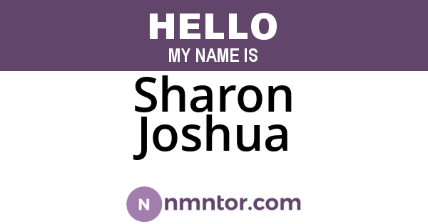 Sharon Joshua