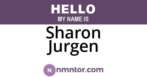 Sharon Jurgen