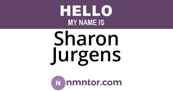 Sharon Jurgens