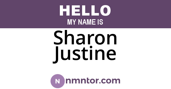 Sharon Justine