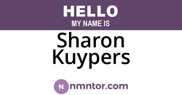 Sharon Kuypers