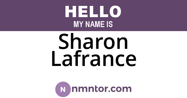 Sharon Lafrance