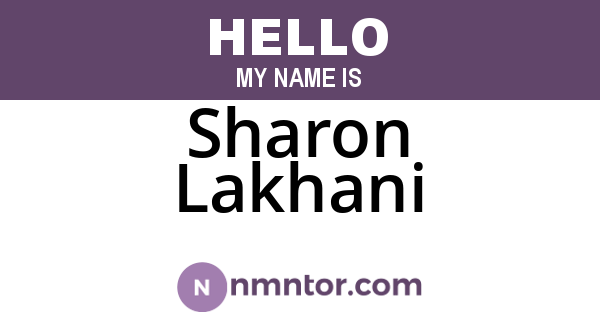 Sharon Lakhani
