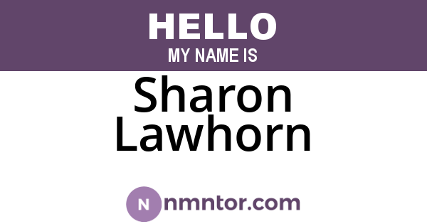 Sharon Lawhorn