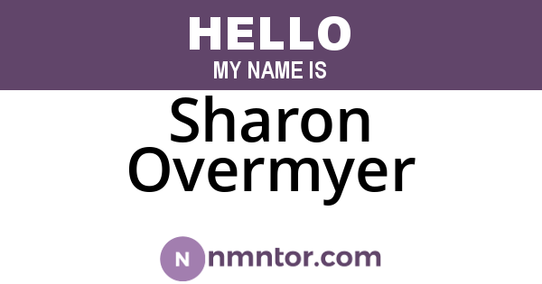 Sharon Overmyer