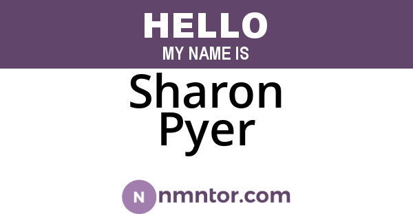 Sharon Pyer
