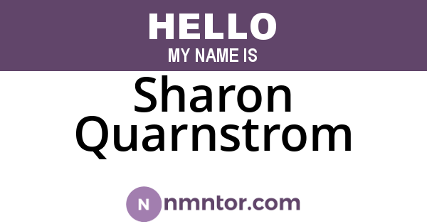 Sharon Quarnstrom
