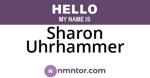 Sharon Uhrhammer