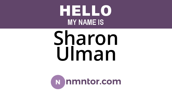 Sharon Ulman