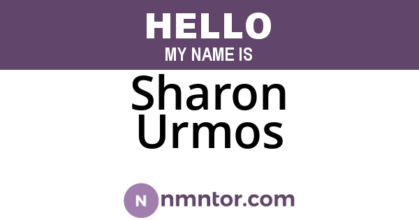 Sharon Urmos
