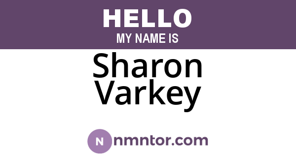 Sharon Varkey