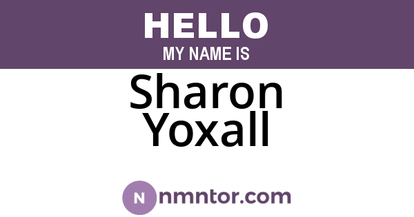 Sharon Yoxall