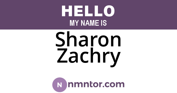 Sharon Zachry