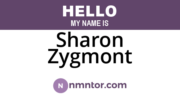 Sharon Zygmont