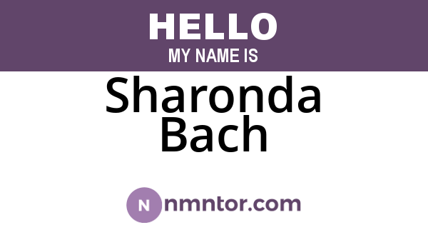 Sharonda Bach