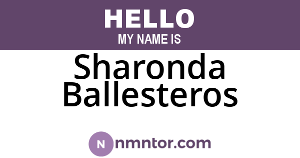 Sharonda Ballesteros
