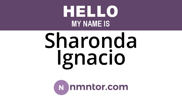 Sharonda Ignacio