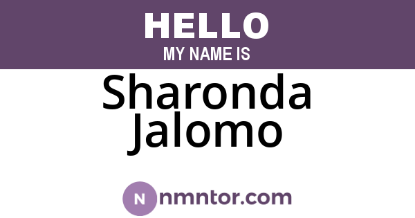 Sharonda Jalomo