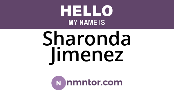 Sharonda Jimenez