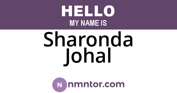 Sharonda Johal