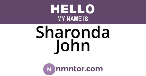 Sharonda John