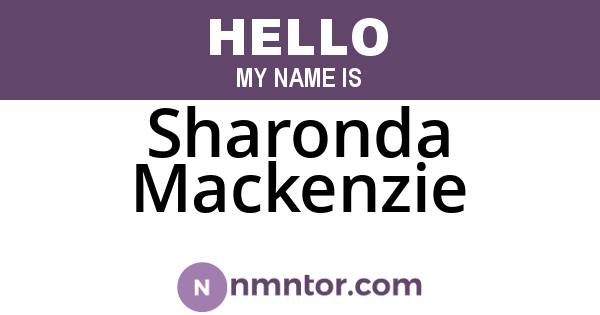 Sharonda Mackenzie