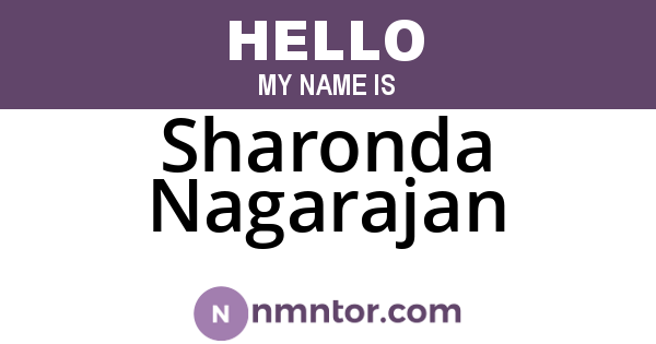 Sharonda Nagarajan
