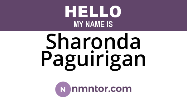 Sharonda Paguirigan