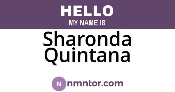 Sharonda Quintana