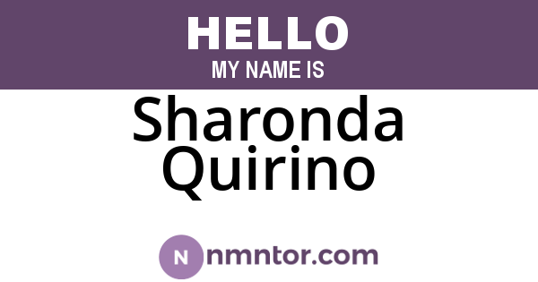 Sharonda Quirino