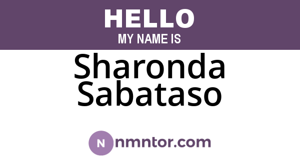 Sharonda Sabataso