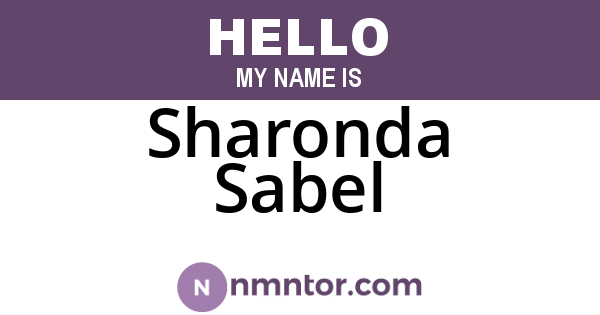 Sharonda Sabel