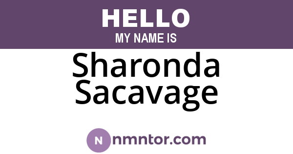 Sharonda Sacavage