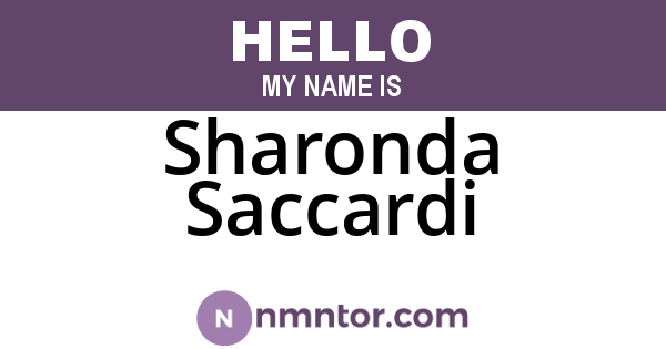 Sharonda Saccardi