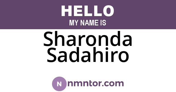 Sharonda Sadahiro
