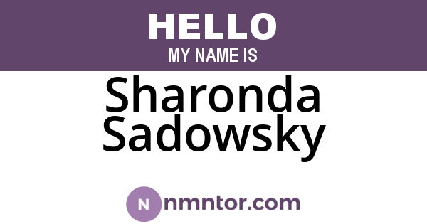 Sharonda Sadowsky