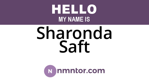 Sharonda Saft