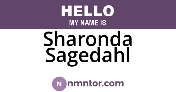 Sharonda Sagedahl