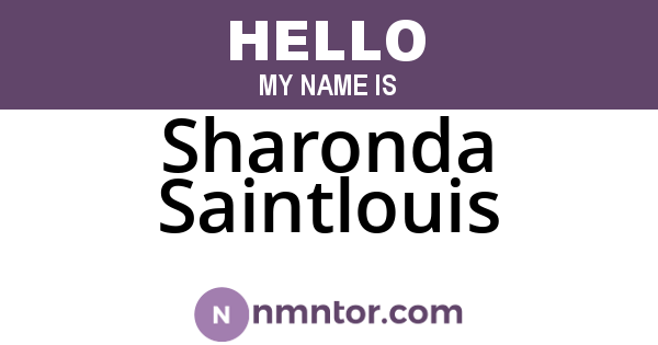 Sharonda Saintlouis