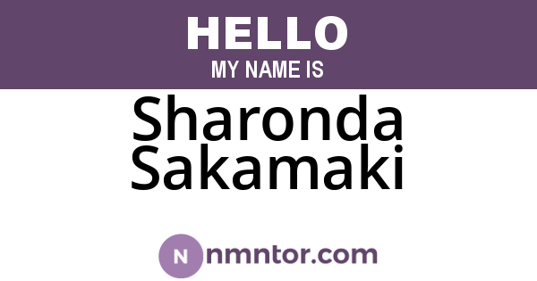 Sharonda Sakamaki