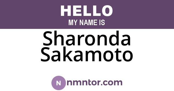 Sharonda Sakamoto