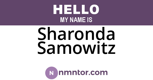 Sharonda Samowitz