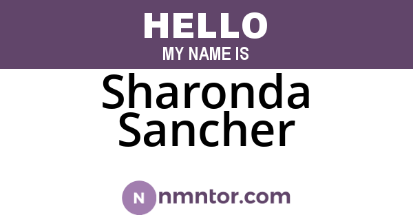 Sharonda Sancher