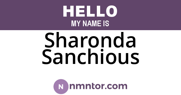 Sharonda Sanchious