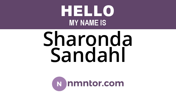 Sharonda Sandahl
