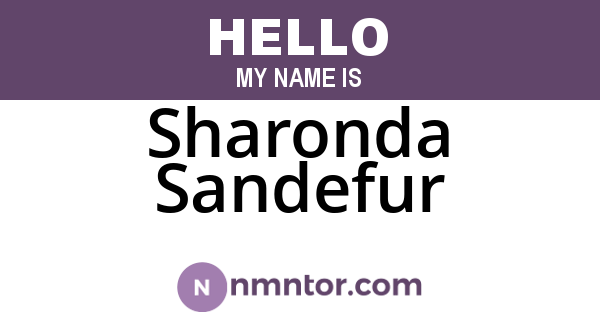 Sharonda Sandefur